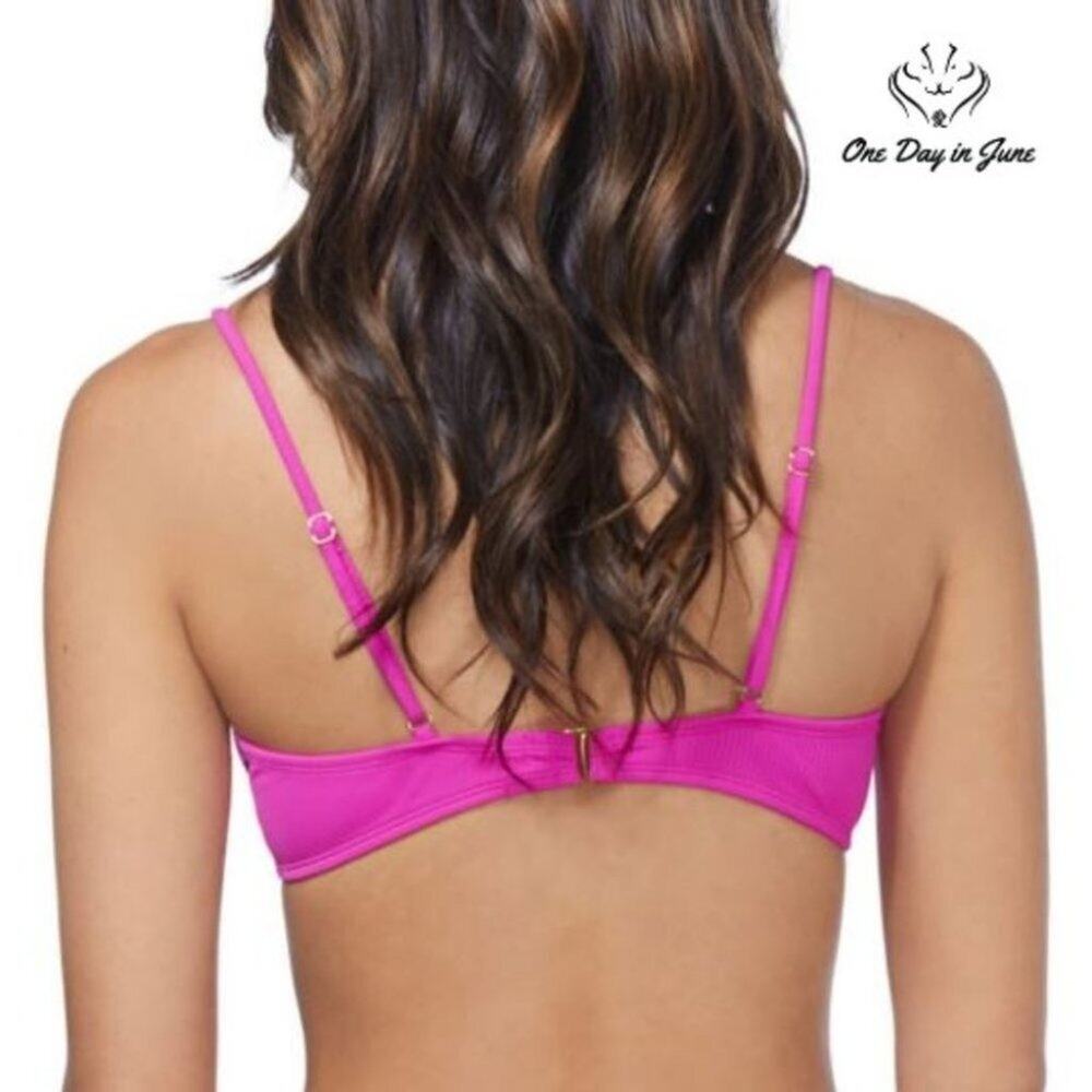 Ambrielle Ribbed Bra Bikini Top Size XL - Picture 2 of 3